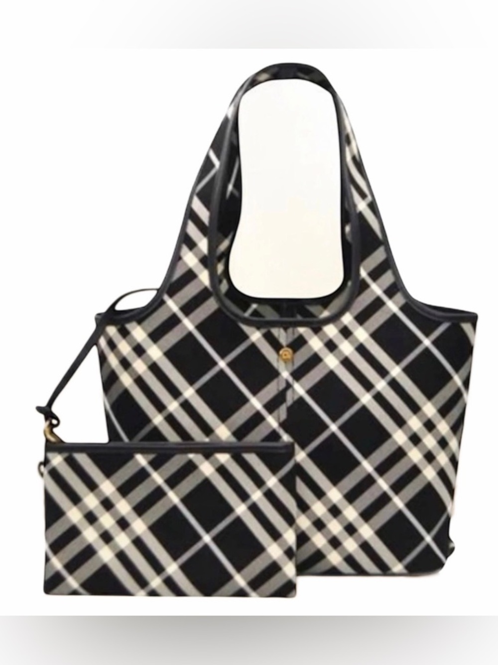Burberry Small Check Tote Retail $1,650